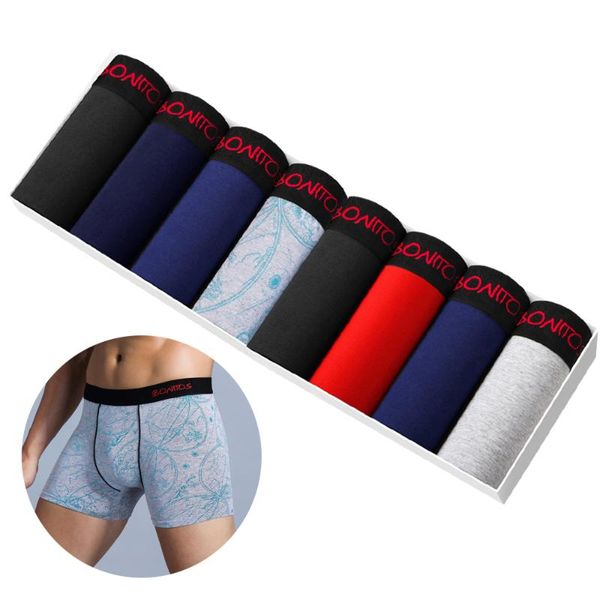 

underpants 8pcs lots cotton boxers for men's panties underwear man boxershorts print male family shorts brands undrewear, Black;white