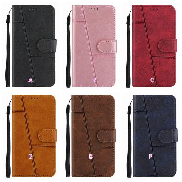 

business retro leather wallet cases for moto g30 g power 2021 play stylus g40 g50 galaxy a82 5g a22 4g flip cover frame credit id card slot