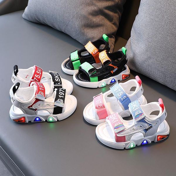 

sandals 2021 fashion cool kids breathable soft-insole casual girls boys toddlers children sneakers shoes, Black;red