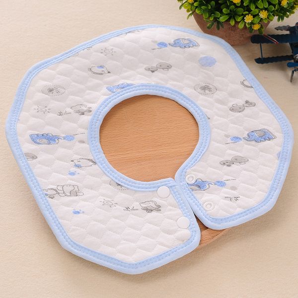

baby 360 rotation baby ecological cotton bib octagonal saliva towel