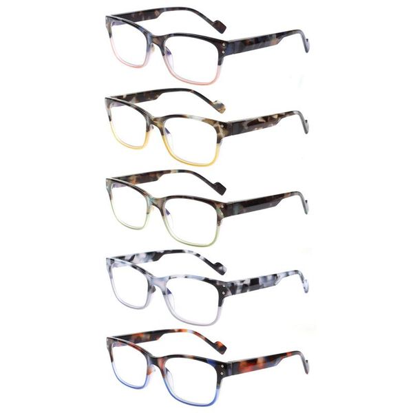

sunglasses fashion square middle frame reading glasses spring hinges high-quality five colors available diopter +0, +50, +75, +100..., White;black
