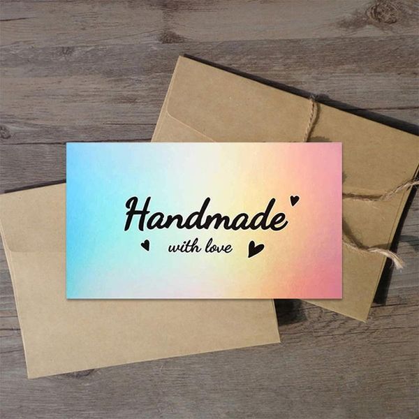 

gift wrap 50pcs heart great taste thank you card thanks greeting appreciation cardstock for owners sellers shop gxma