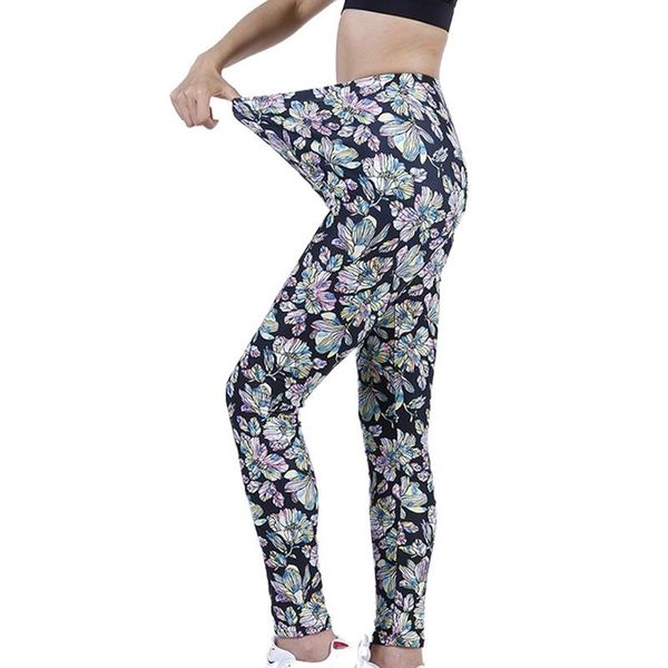

women's leggings visnxgi activewear fashion print fitness leggins mid waist trouser women elastic summer pants stretch, Black