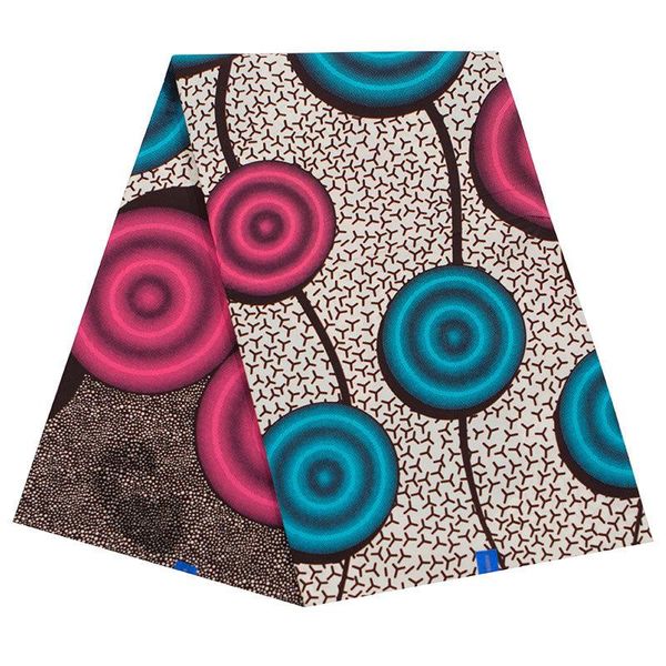 

ribbon 2021 african fabric pure cotton pink and blue print wax, Pink;blue