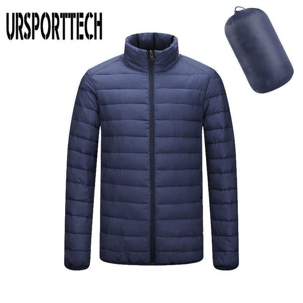 

fashion ultra light down jacket men autumn winter warm waterproof down jackets male casual winter down coat big size l-4xl 210528, Black