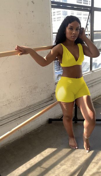

women's tracksuits 2021 ladies summer sportswear suit casual wear elastic waist beach hole strip solid color sleeveless shorts sets, Gray
