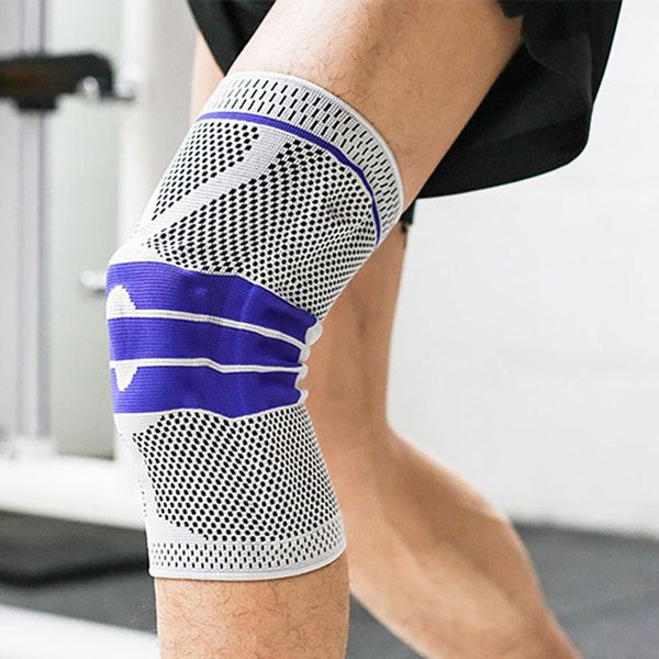 

elbow & knee pads 1pc sports kneepad padded pad outdoor climbing cycling breathable bandage basketball tennis fitness, Black;gray