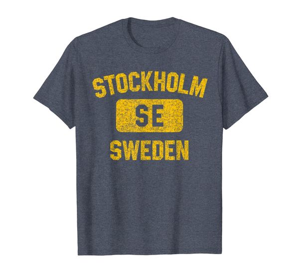 

Stockholm Sweden T Shirt SE - Gym Style Distressed Print, Mainly pictures