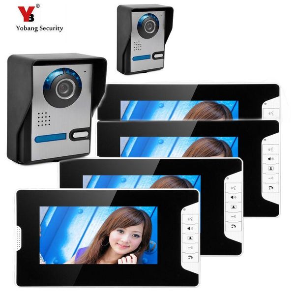 

yobang security 7 inch video door entry phone call system doorbell camera intercom house families phones