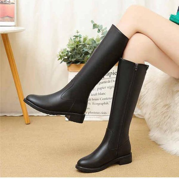 

boots women's combat high heel gothic shoes black leather zipper knee