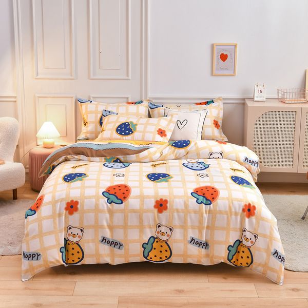 

plant cashmere single double simple four piece of students' home gift set bedding