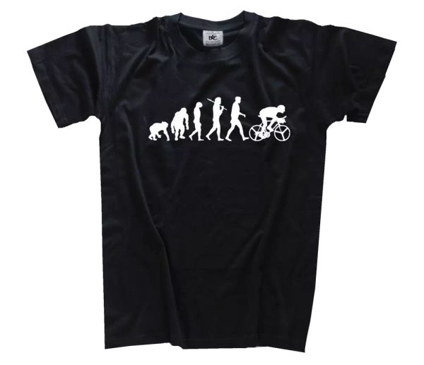 

standard edition cyclist biker evolution bicycle wheel t-shirt s-xxxl, White;black