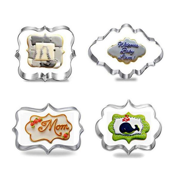 

baking moulds 4 pcs/set stainless steel mousse ring steamed bread biscuits mold suit diy cookie tools for kitchen accessories can inthe oven