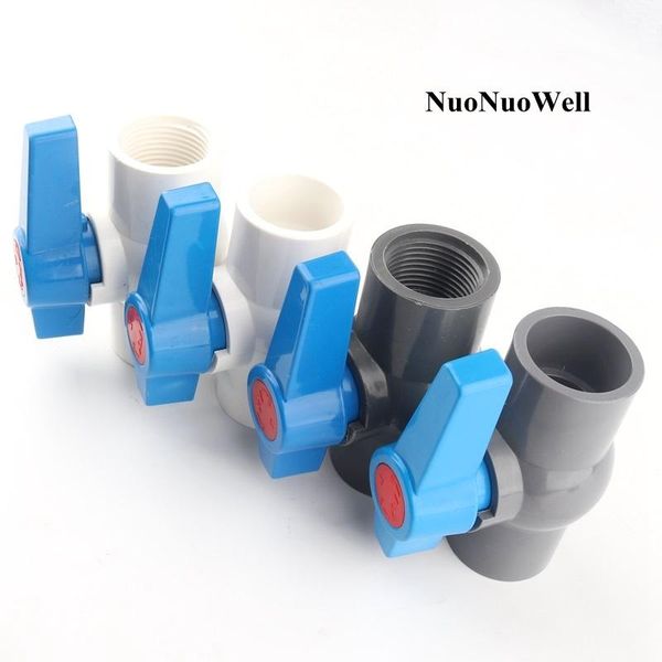 

watering equipments 10pcs 32mm pvc ball valve 1" female thread globe irrigation water supply garden connectors aquarium tank pipe joint