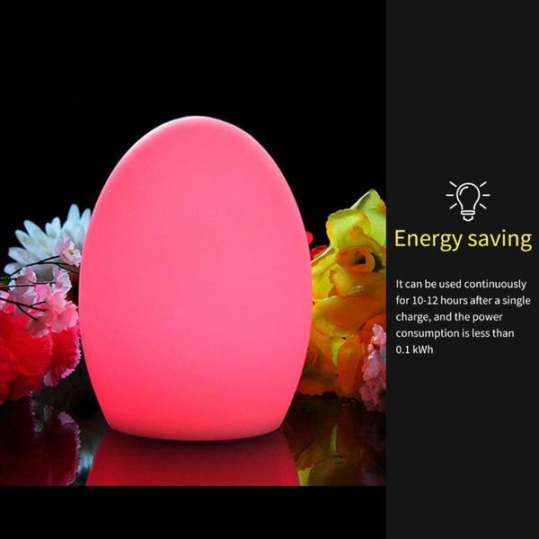 

night lights 16 rgb color rechargeable desk table lamps egg shape colorful led atmosphere light for party bar decors