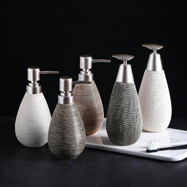 

bath accessory set 400ml retro ceramic bathroom supplies soap dispenser shampoo hand sanitizer bottle shower gel lotion accessories