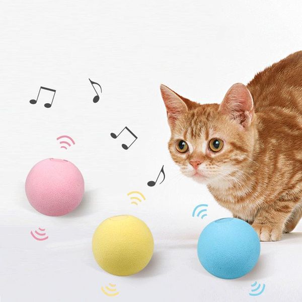 

cat toys pets smart interactive ball training catnip toy for cats kitten playing pet supplies squeaky animal sound