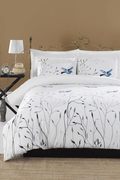 

100% natural cotton double duvet cover set fidella blue ep-018866 bedding sets