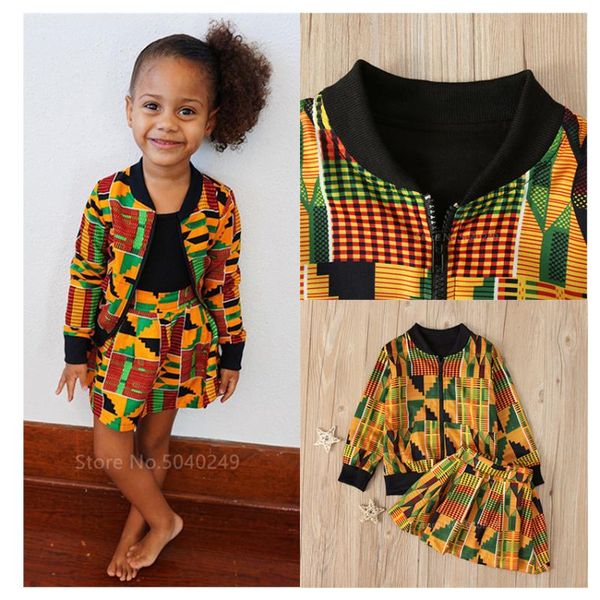 

african fashion clothing 2021 kid dashiki print bazin full sleeve coat autumn baby girl dresses for women streetwear ethnic, Red