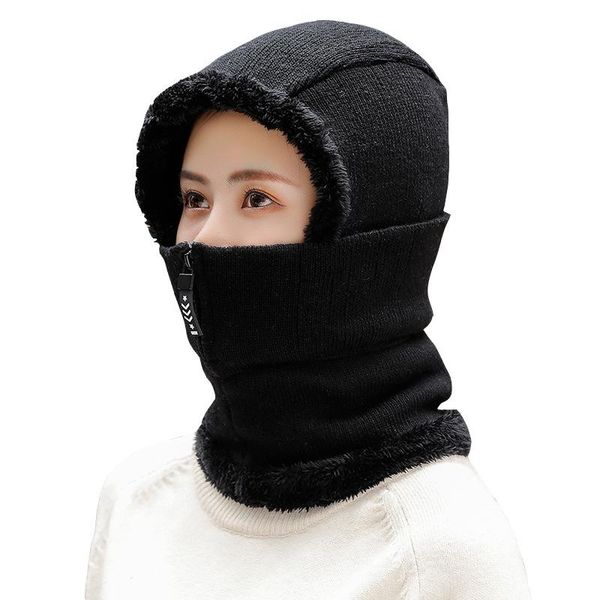 

beanie/skull caps cycling wool hat female autumn and winter electric vehicle motorcycle windproof, cold proof warm keeping, Blue;gray