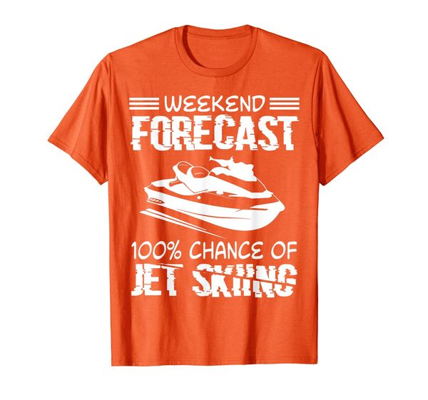 

weekend forecast 100% chance of jet skiing jet ski gift t-shirt, White;black