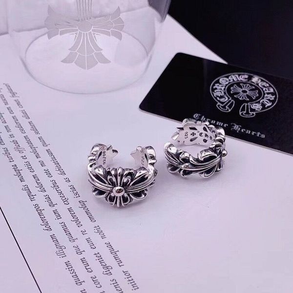

designer jewelry croquet men's cross flower open adjustable boy's ring, Black