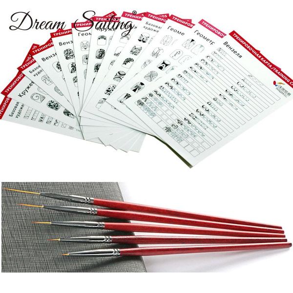 

nail art kits brush for manicure gel 5 pcs set polish painting drawing makeup tool
