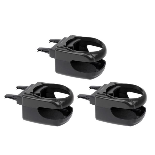

3pcs multi-function fixed cup holder automobile air conditioning outlet water drink rack black