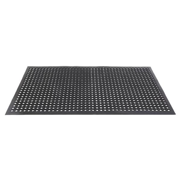 

bar kitchen industrial multi-functional anti-fatigue drainage rubber non-slip hexagonal mat 150*90cm carpets
