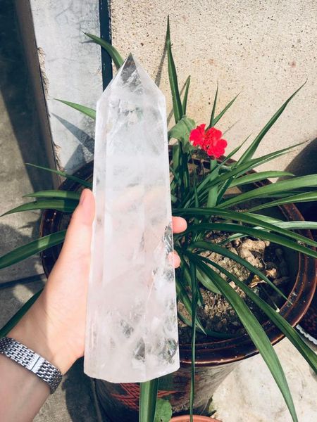 

decorative objects & figurines 20-30cm big size crystal stone white clear quartz stones and crystals obelisk wand pointhealing home&office d