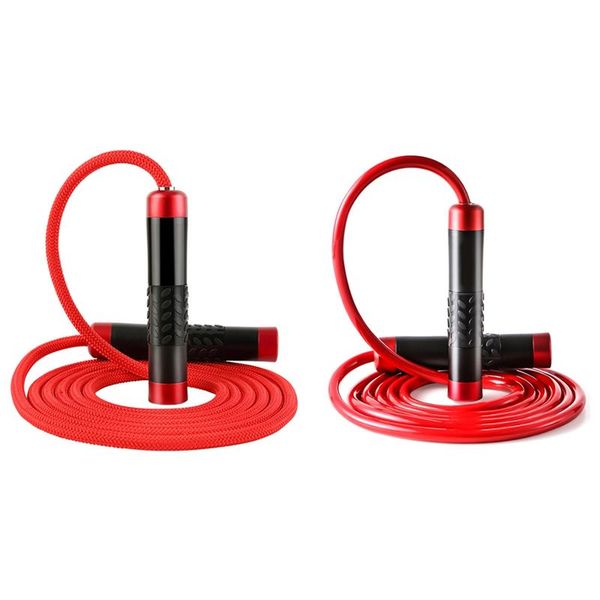 

jump ropes adjustable weighted rope ball-bearing weavon cable foam handle for home gym crossfit workouts