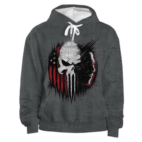 

men's hoodies & sweatshirts creative horror santa claus graphic 3d print spring autumn streetwear loose hoodie men clothing 4xl, Black
