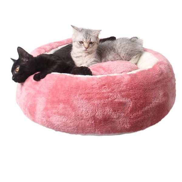 

color 55cm warm soft short plush separable poached egg bed kennel mat pet puppy dog cat sleeping cage house gift kennels & pens