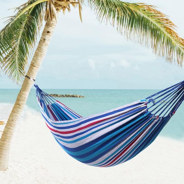 

tapestries camping travel hammock rainbow leisure outdoor garden hanging swing hammocks lazy sleeping bed lounge chair