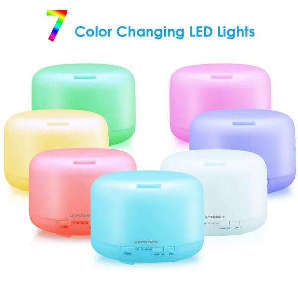 

sachet bags 500ml essential oil diffuser humidifier room decor with 4 timer settings 7 led color waterless auto shut-off