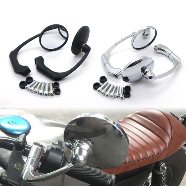 

motorcycle mirrors rearview side mirror round rear view handle bar end 8mm/10mm screws for scooter racer