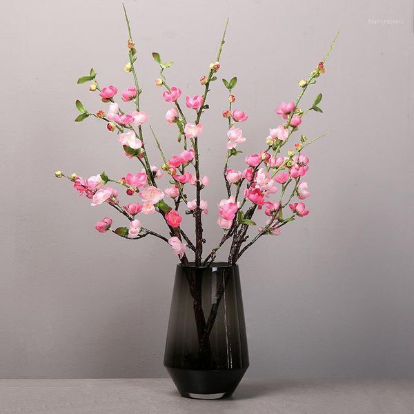 

decorative flowers & wreaths 70cm artificial plum flower tree branch silk for wedding home decoration cherry blossoms fake1