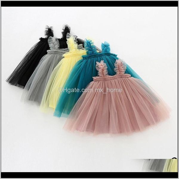 

baby girls tutu mesh gauze sleeveless strap dress princess ball gown 13y kids aline clothing childrens wear 80130cm ly421 eulas fx7uw, Red;yellow