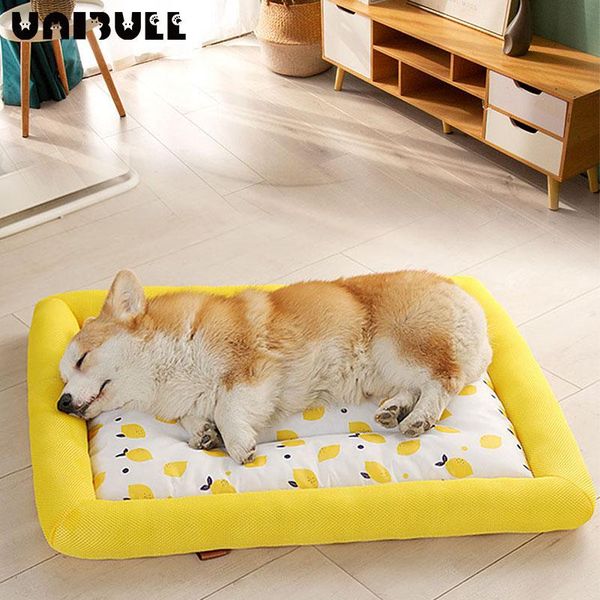 

cat beds & furniture summer sleeping mat dog cooling pad washable cushion puppies accessories sofa supplies for medium large pet produ