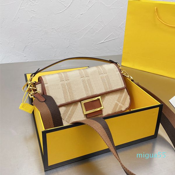 

designer bags retro baguette bag canvas tote crossbdoy bags f handbag purse wide shoulder strap women fashion wallet