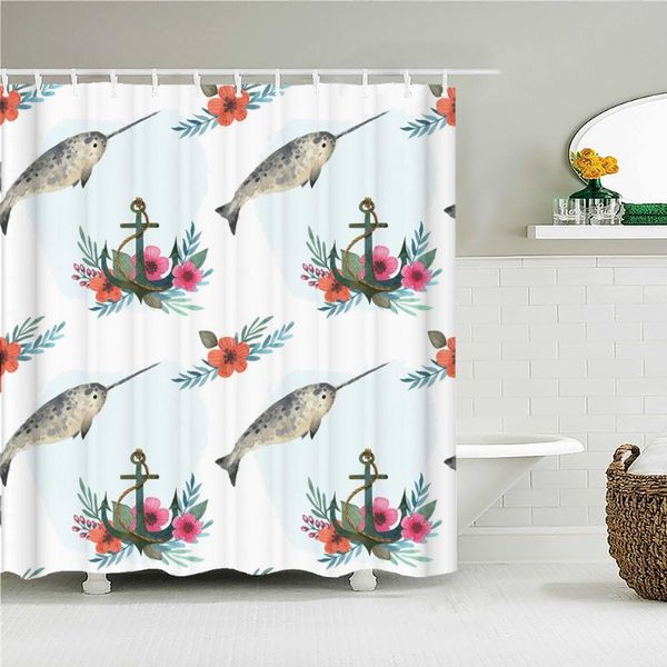 

shower curtains beautiful ocean world fish school cartoon fantasy curtain waterproof bathroom decoration home
