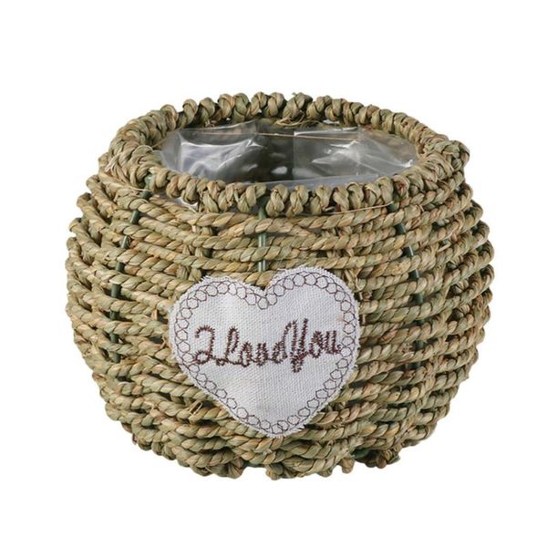 

storage baskets 2pcs handwoven flower plant weaving art