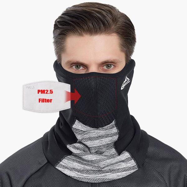 

scarves 1pc winter windproof cycling scarf outdoor running bike headbands men women bicycle neck warmer bandana, Blue;gray