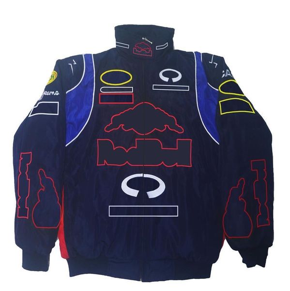 Giacche da uomo Formula 1 F1 Tuta da corsa Giacca casual in cotone stile college europeo e americano Giacca invernale da motociclista vintage con ricamo completo Calda 0hg8 Xha8