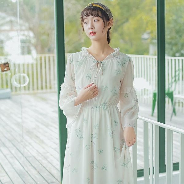 

casual dresses 2021 summer gentle wind french chiffon floral dress, Black;gray