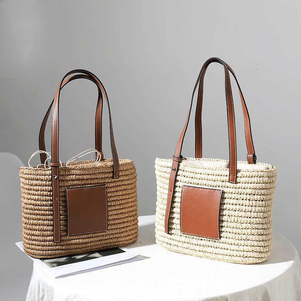 

fashion one shoulder hand woven women's rattan versatile straw zly