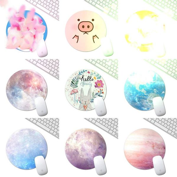 

mouse pads & wrist rests round pad planet series mat earth//mars/mercury/jupiter/pluto/rainbow moon/black moon computer peripherals acc