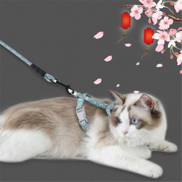 

cat collars & leads japanese style pet dog collar rope harness kitten accessories