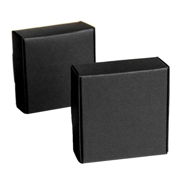 

gift wrap 100pcs kraft paper box nice packaging small size-black