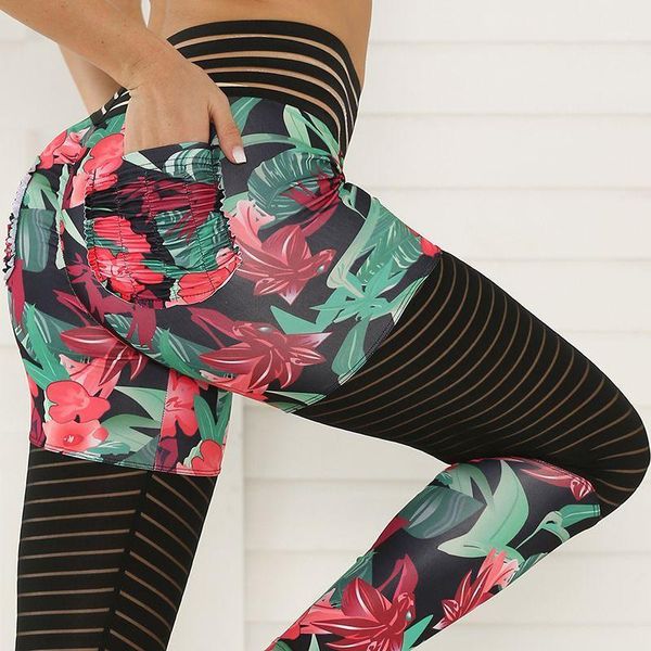 

yoga outfit women fashion print seamless pants tight high elastic high-waist breathable leggings fitness clothing training